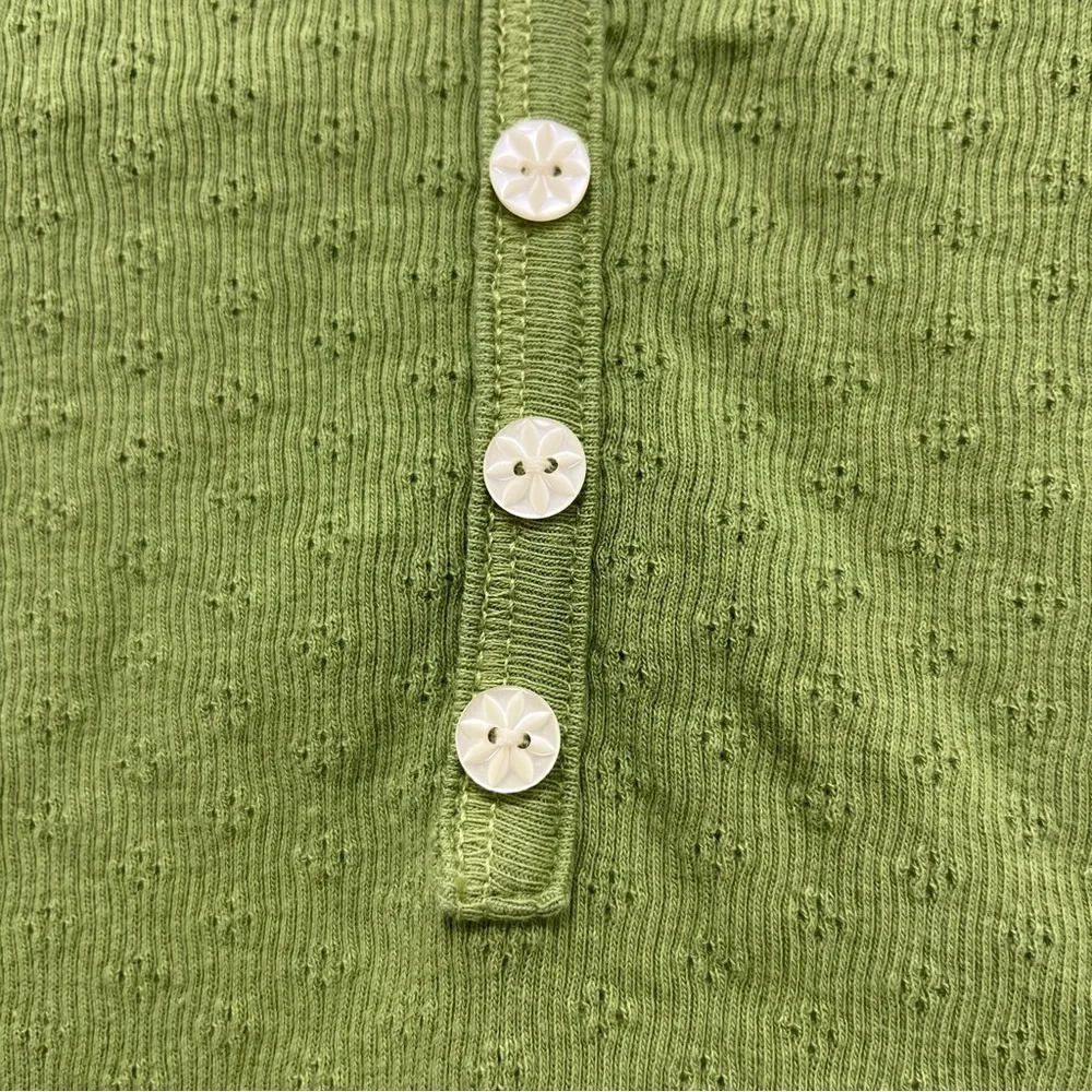 Y2K Old Navy Green Baby Doll Top Girls Size M Womens XS - Picture 3 of 10